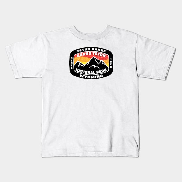 Grand Teton National Park Wyoming Kids T-Shirt by heybert00